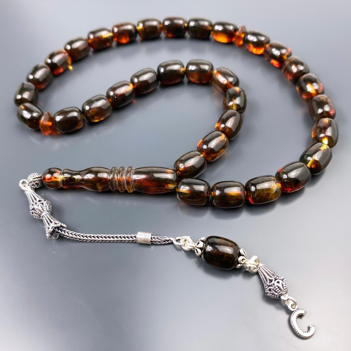 Kehribar Tesbih 1 Harf Püskül