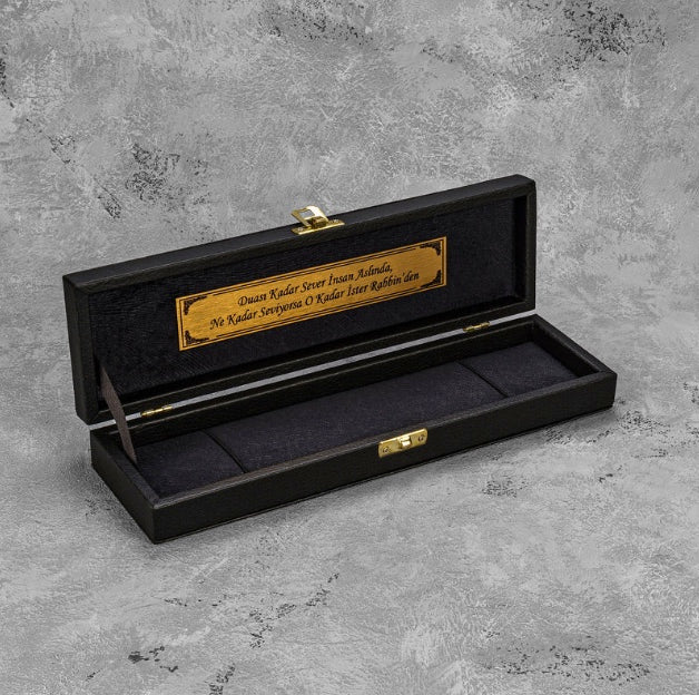 Siyah Renk Tesbih Kutu Sözlü