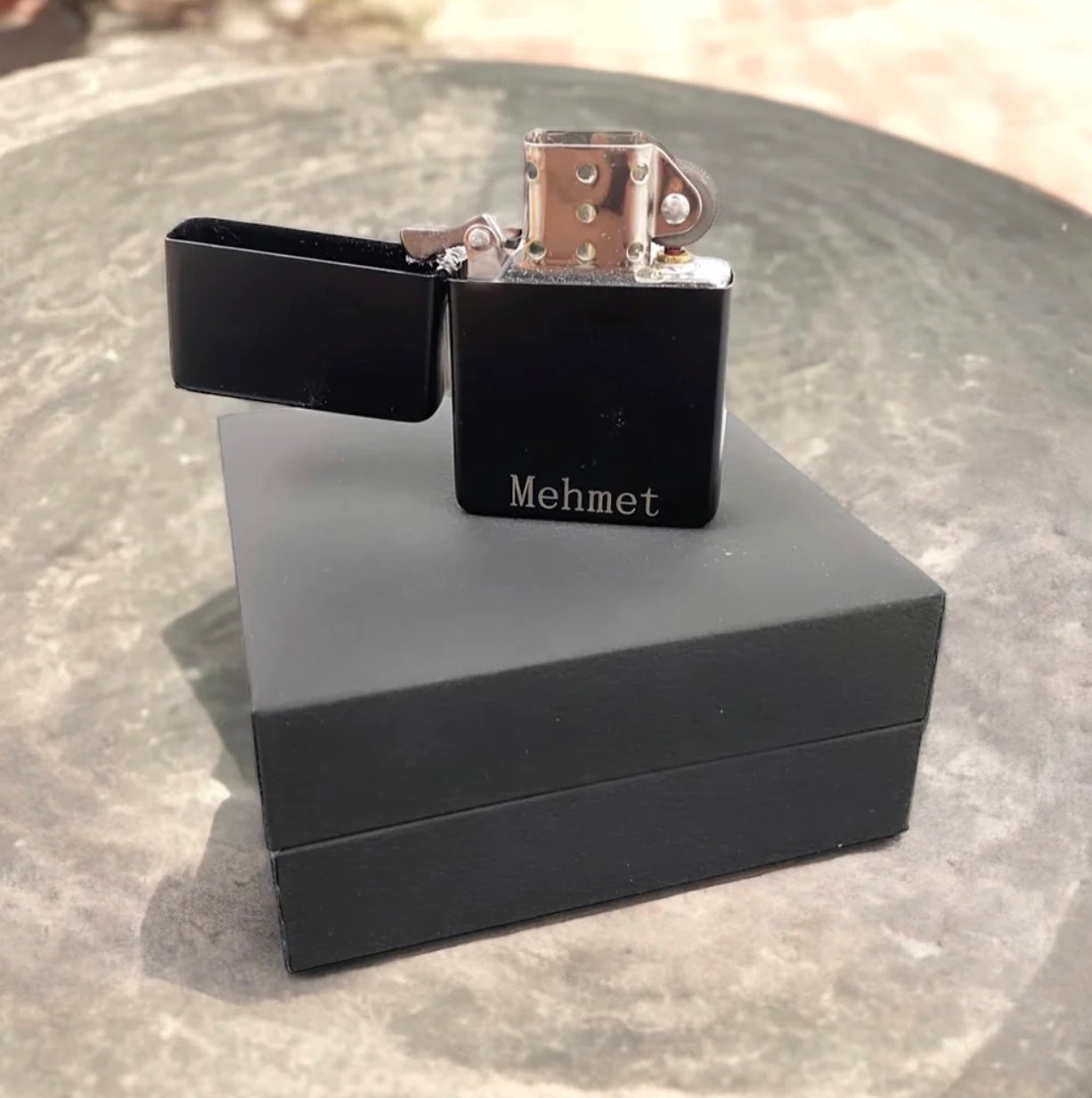 Kisiye Özel Cakmak Sözlü Kutu Siyah