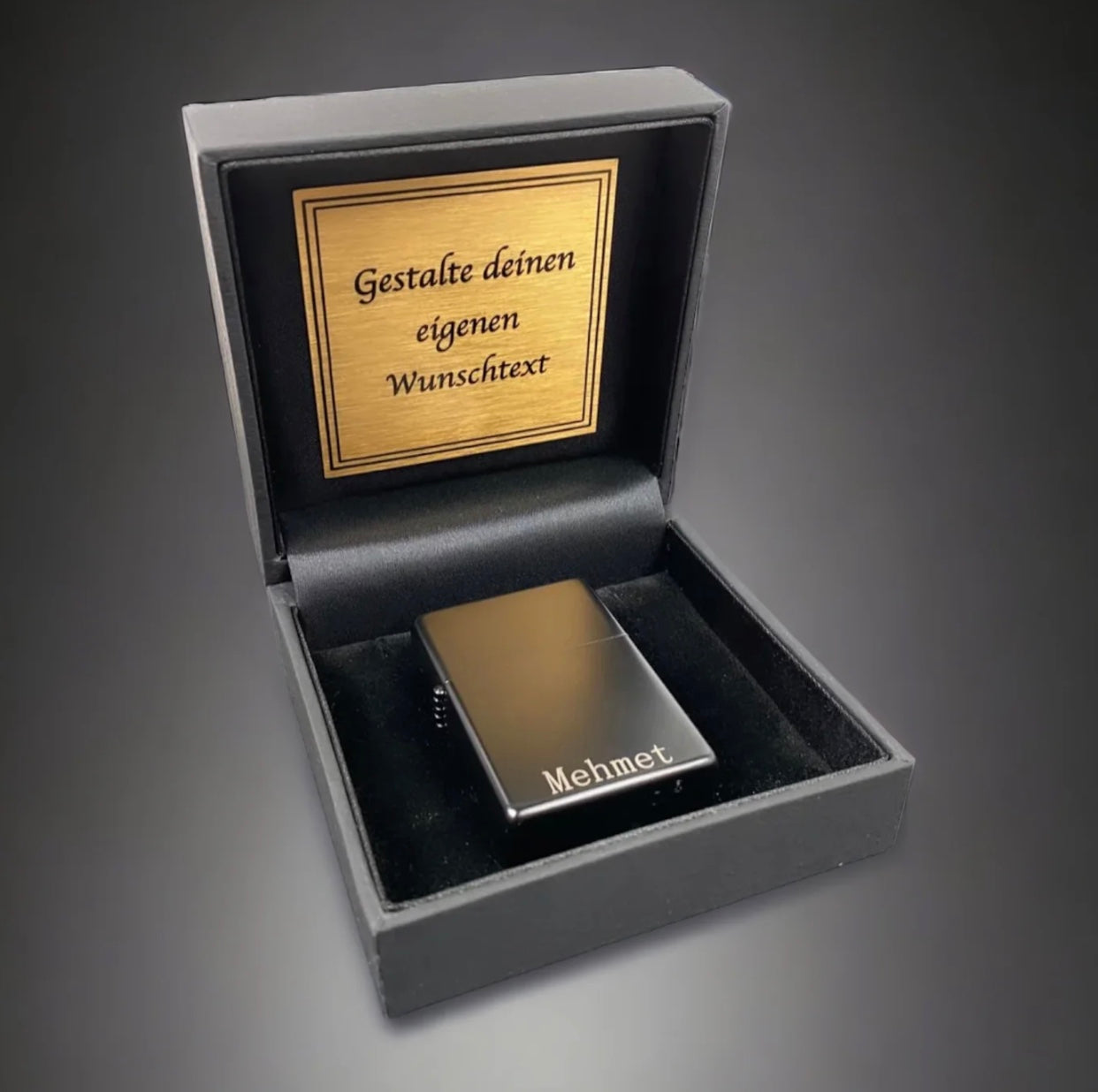 Kisiye Özel Cakmak Sözlü Kutu Siyah