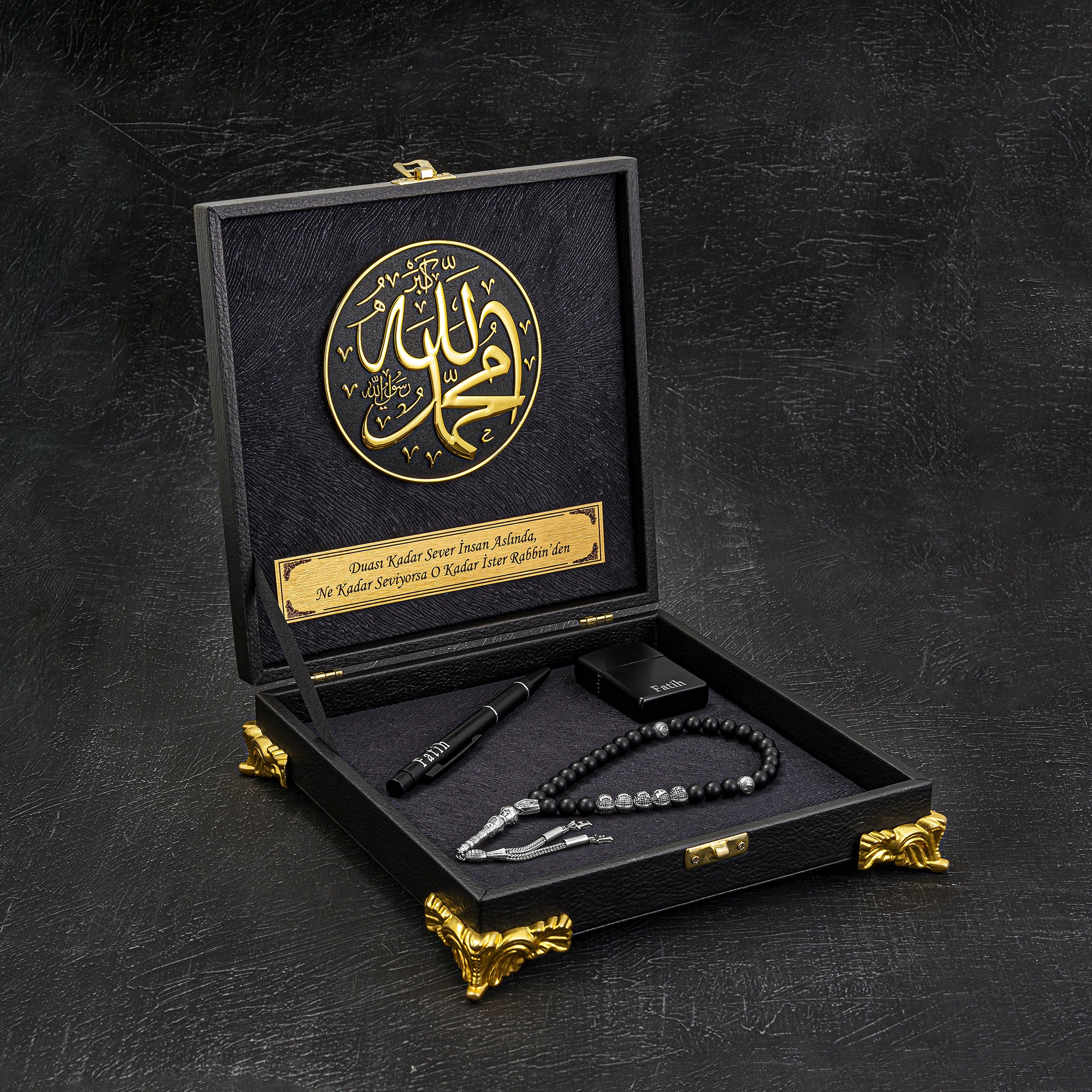Tesbih Set Black Allah cc - Muhammed sav. klein Logo