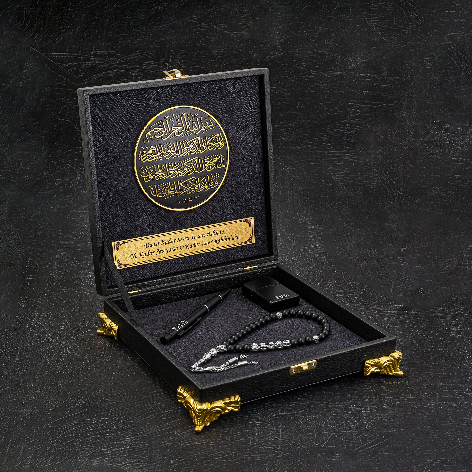 Tesbih Set Black Nazar Dua klein Logo