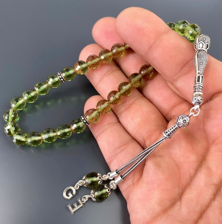 Zultanit Tesbih 2 Harf 925 Gümüs