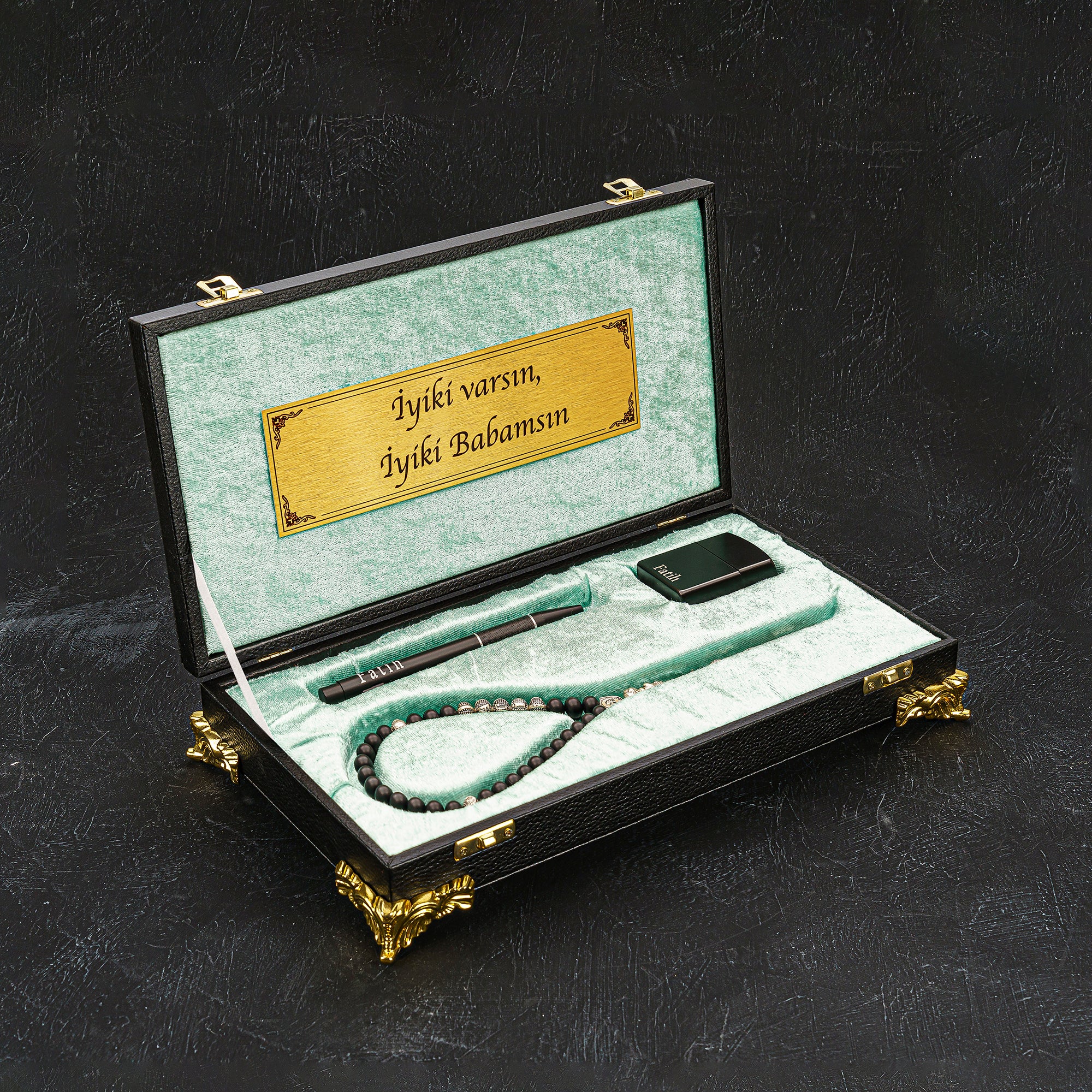 Tesbih Mint Green Set Özel Kutu – Special Box