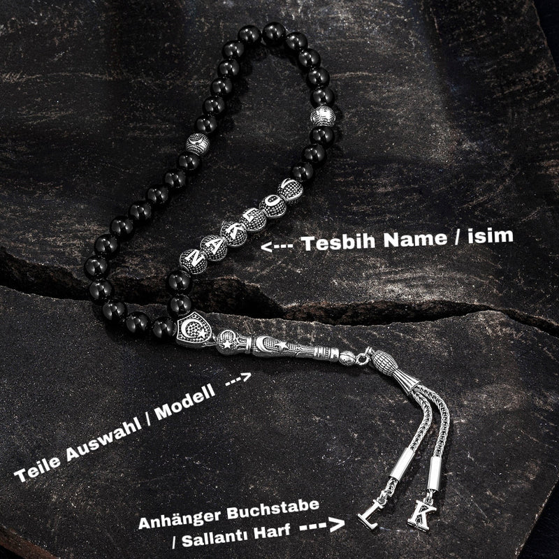 Tesbih Set Black Medine Logo