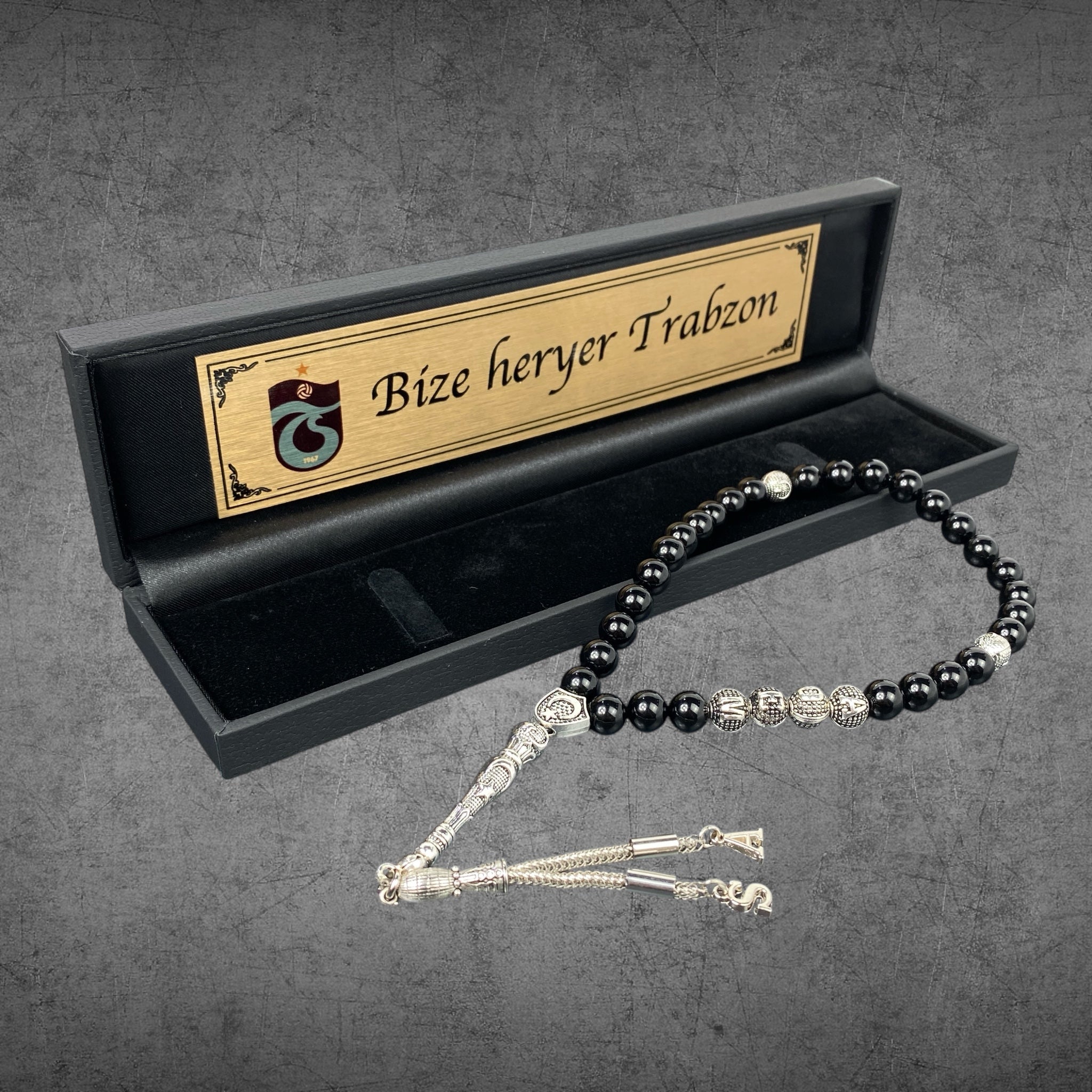 Tesbih mit Namen Black Box TS Logo & Text