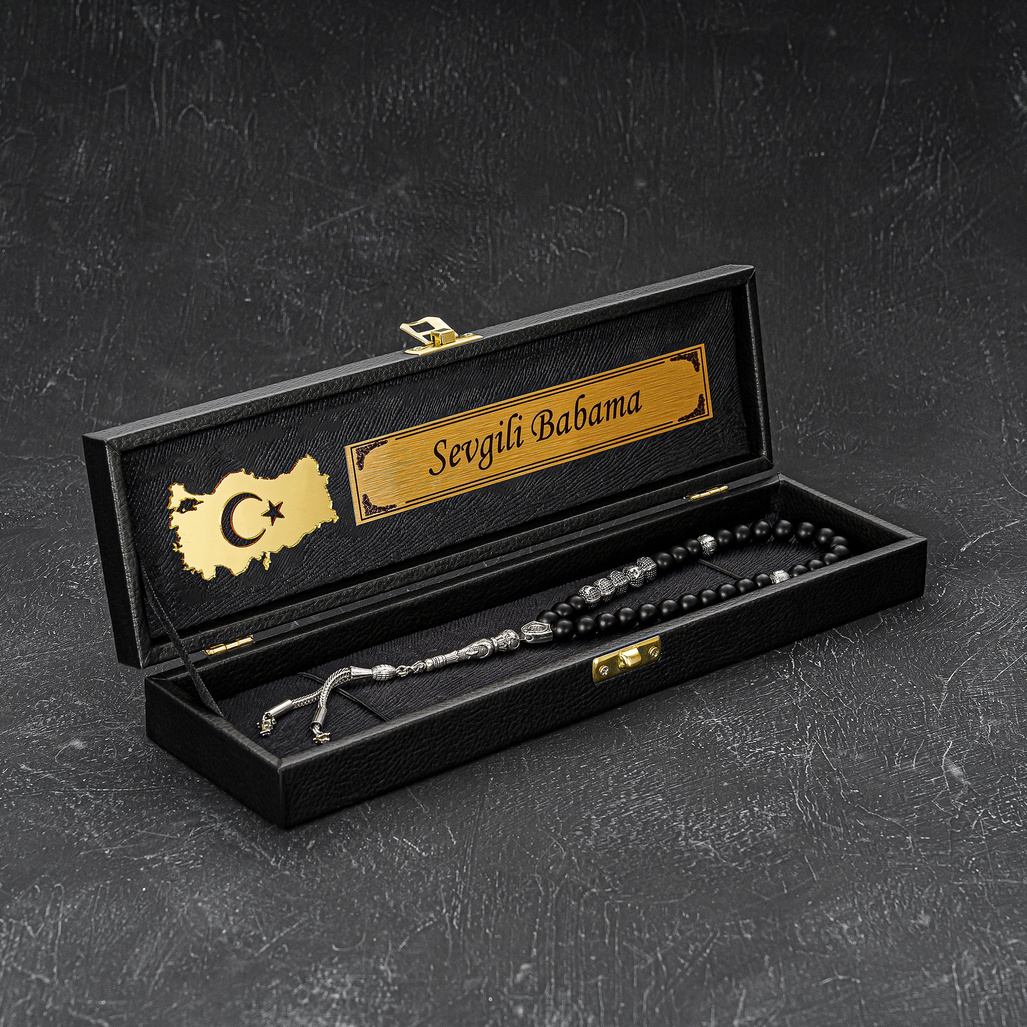 Tesbih New Black Vatan Logo Box